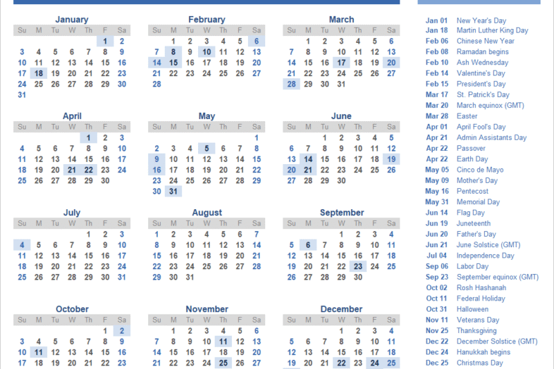 Grab Your Free Printable Calendar 2027 With Holidays Today!
