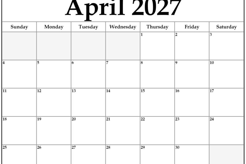 April 2027 Printable Calendar Free: Your Ultimate Guide to Staying Organized