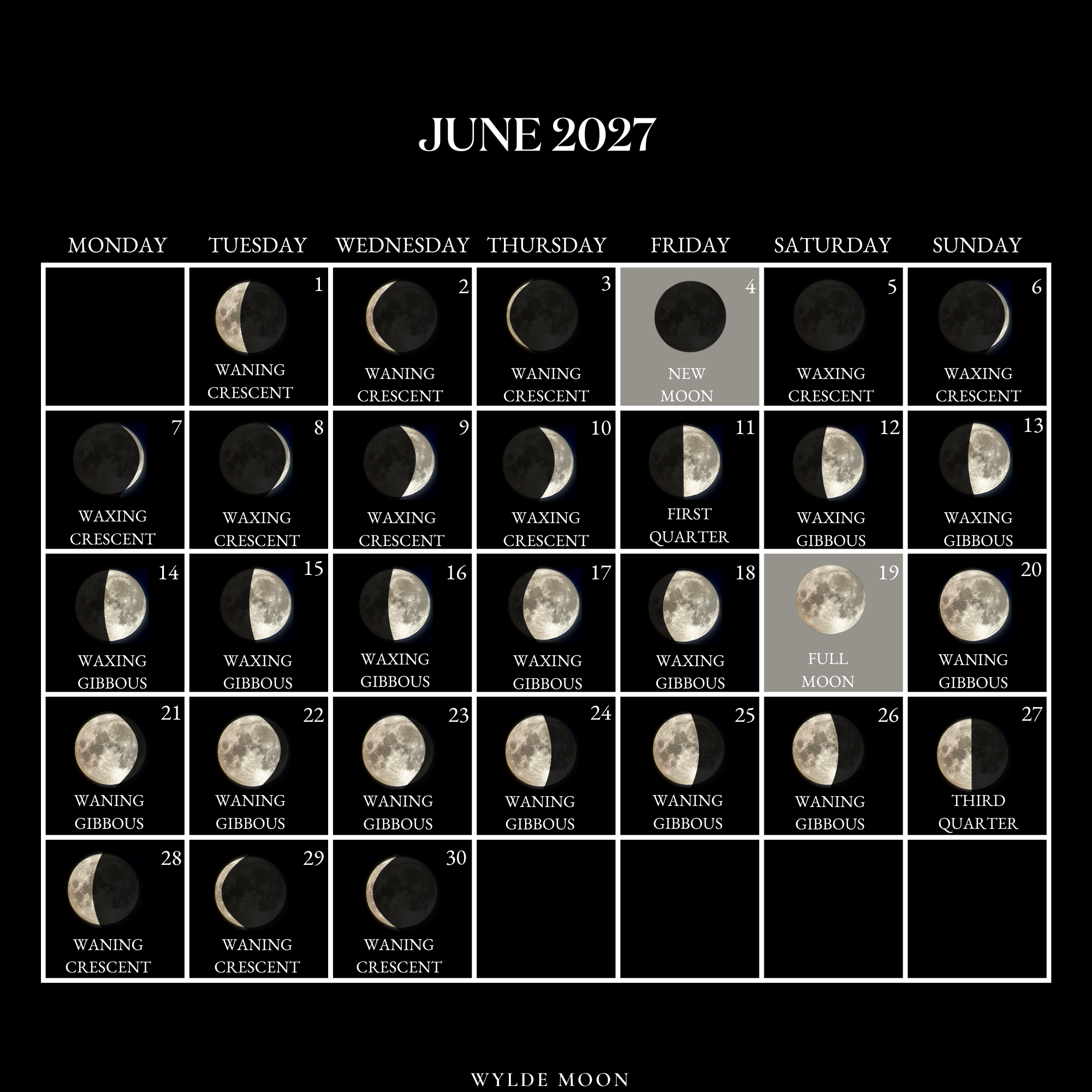 Moon Phase Calendar June 2027: Your Ultimate Guide to Lunar Magic