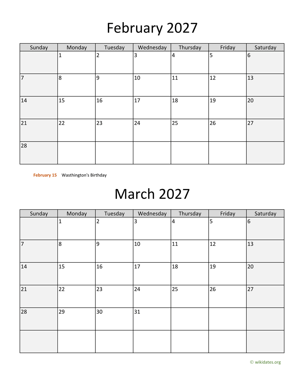 Feb and March 2027 Calendar: Your Ultimate Planning Guide