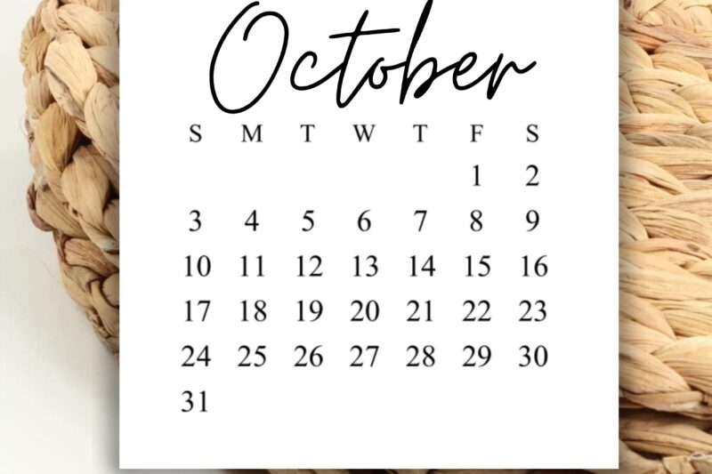 Monthly Calendar October 2027: Your Ultimate Planning Companion