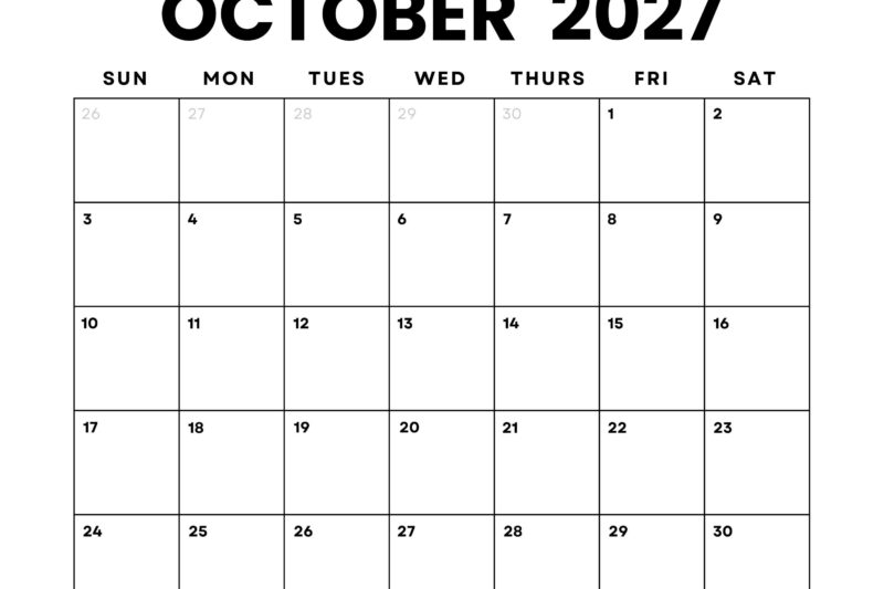 Why a Blank Calendar for October 2027 Is Your Ultimate Planning Ally