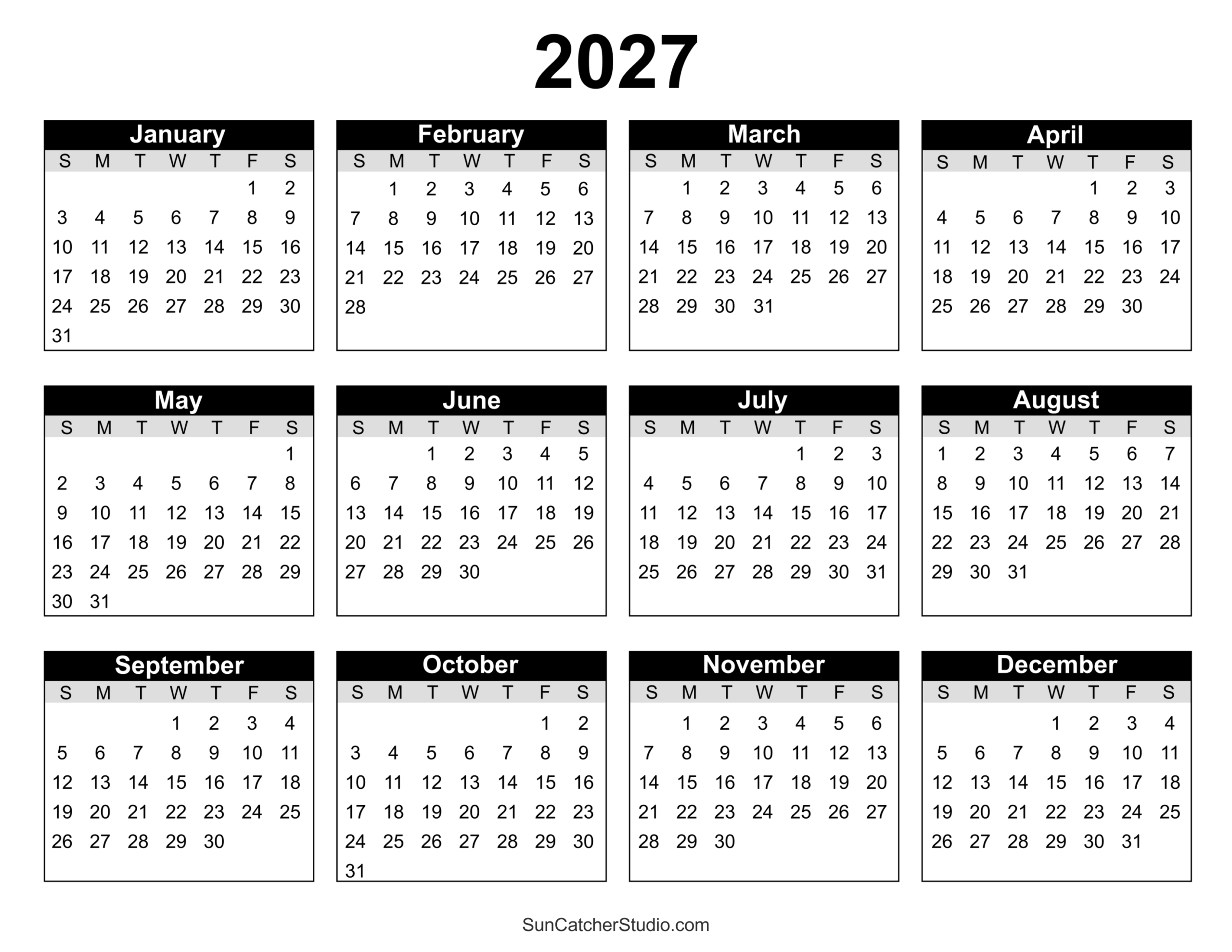 Print Calendar For 2027: Your Ultimate Guide to Planning the Year Ahead