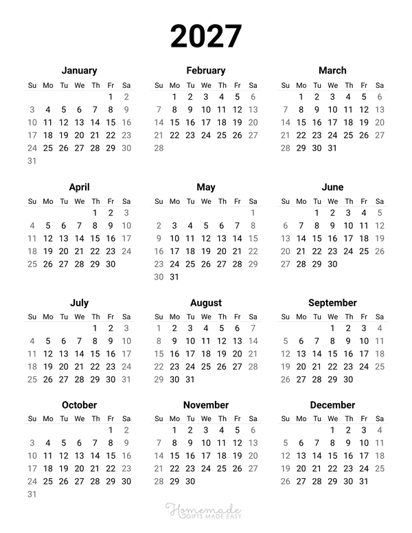 Mastering Your Year with the 2027 Year Long Calendar
